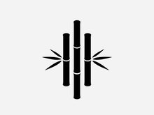 Green Bamboo Logo, vector illustration Design