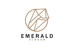 Gemstone Jewelry Logo, Design Vector Template