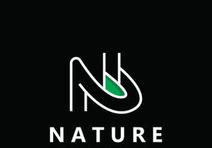 Letter N nature ecology logo with leaves suitable for business garden template vector