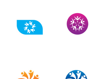 people community logo design with creative idea. preview picture