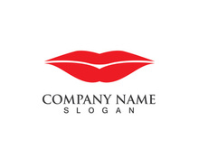 Lips woman logo and symbol vector