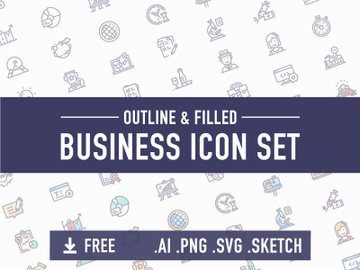 Business icon set preview picture
