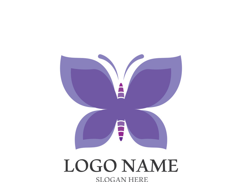 Butterfly logo icon vector design illustration