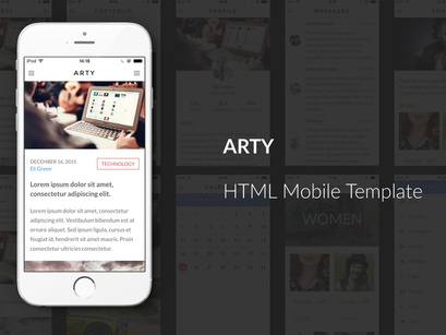 Artyfi(Arty v1.0) HTML Mobile Template(by UIlarax)|HTML Kit for creating your next app