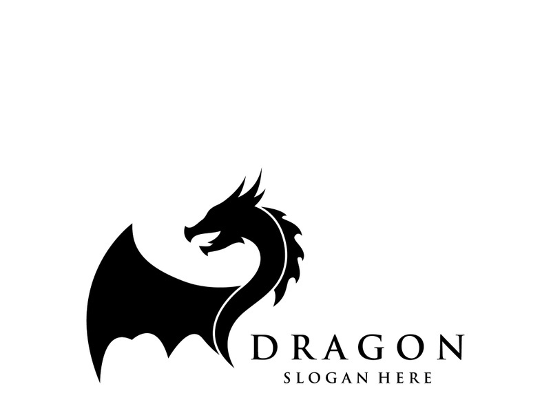 Dragon head logo design.