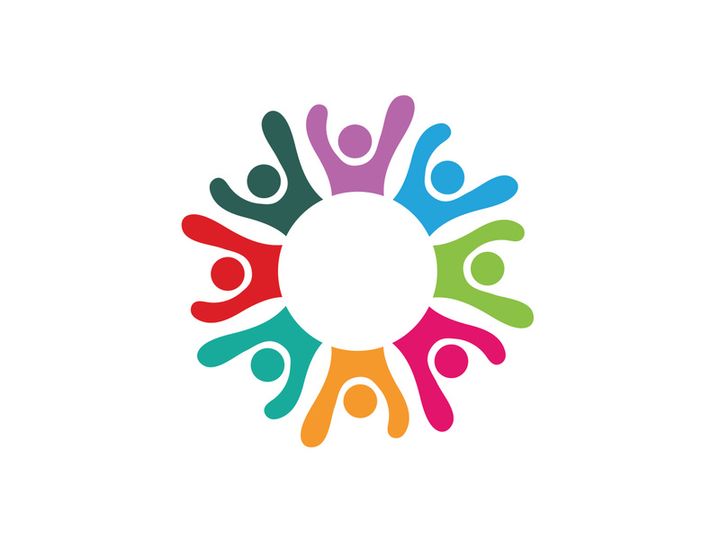 Community peole team group colorful logo