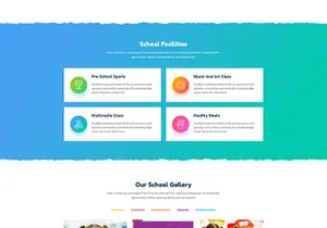 Kids, Kindergarten And Pre-School PSD Template