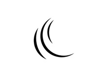 Blue water wave logo, vector icon illustration