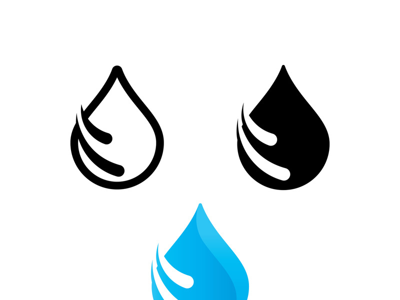 water drop Logo Template vector water icon design