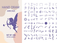 hand drawing arrows doodle collection