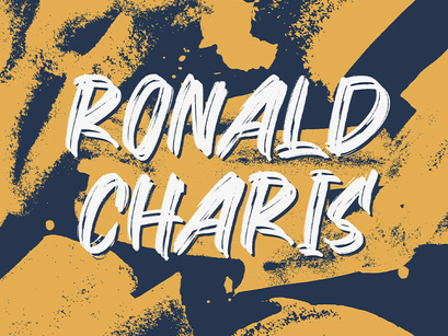 Ronald Charis - Textured Brush Font