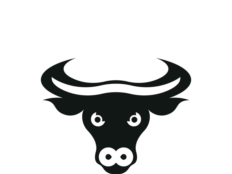 Bull head logo vector icon design illustration