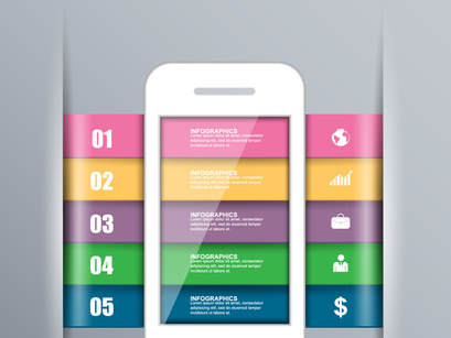 Modern 3d business infographics