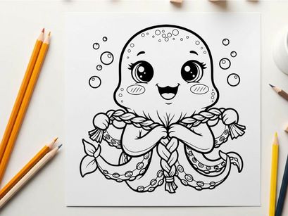 Cute baby girl hugging heart vector illustration flat design