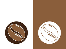 Coffee bean icon vector illustration template