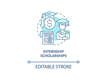Internship scholarships concept icon preview picture