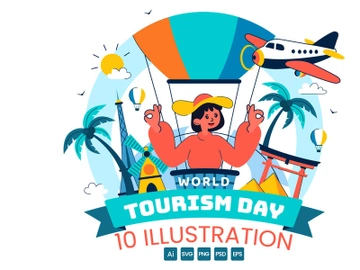 10 World Tourism Day Illustration preview picture