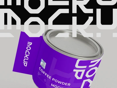 Coffee Powder Can Mockup