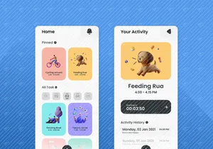 To Do List UI Kit for Figma - 2 Simple Screens for Productivity