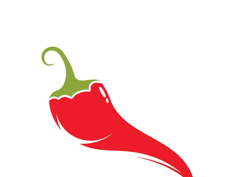 Red hot natural chili icon vector illustration