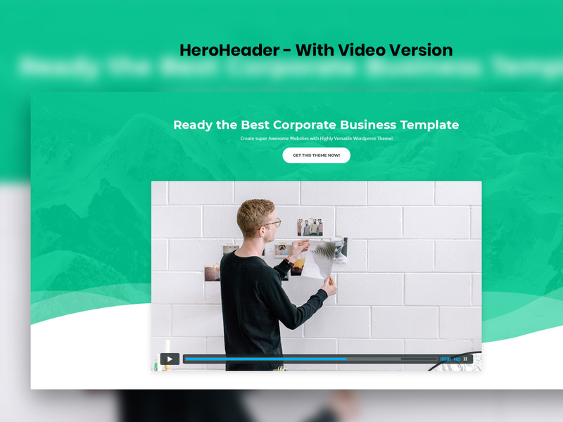 HeroHeader for Video Website
