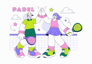 10 Padel Vector Illustration