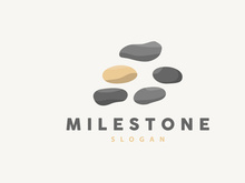 Stone Logo, Premium Elegant Design, Stone Balance Vector