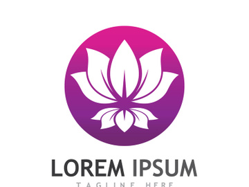 Colorful lotus flower logo design. preview picture