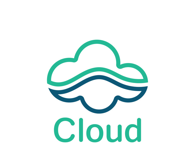 Cloud logo vector icon illustration