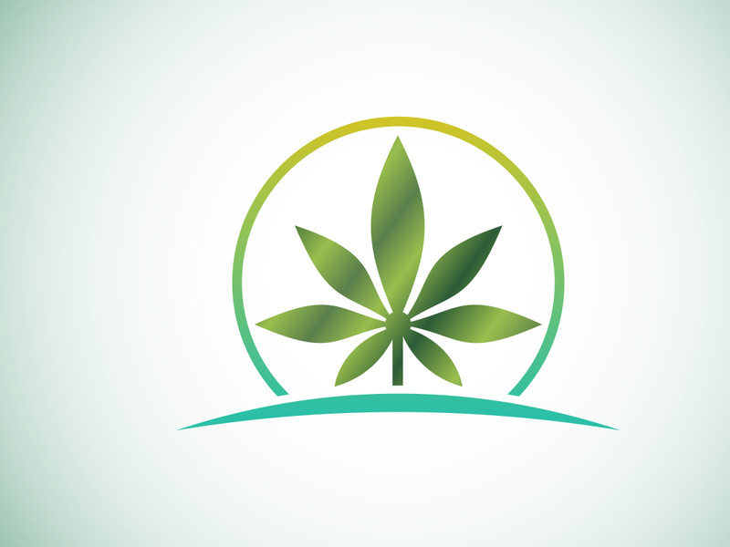 Marijuana leaf. Medical cannabis. Hemp oil. cannabis or marijuana leaf logo