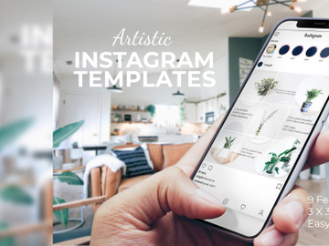 Artistic instagram feed post templates preview picture