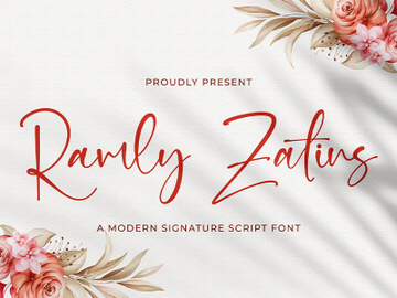 Ramly Zatins - Signature Script Font preview picture