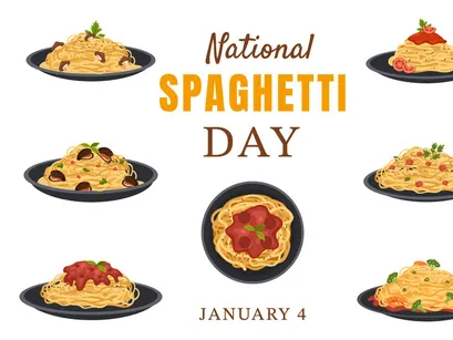 14 National Spaghetti Day Illustration