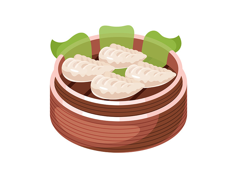 Chinese dim sum color icon