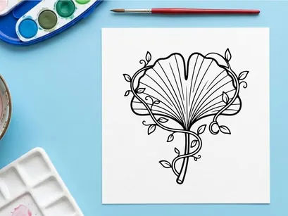 Hiasan Bingkai Kawat Berbentuk Hati dengan Sentuhan Daun. Desain floral elegan untuk tema romantis atau pernikahan.