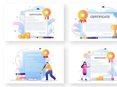 15 Certificate Document Illustration