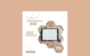 School Admission Social Media Post And Web Banner Template