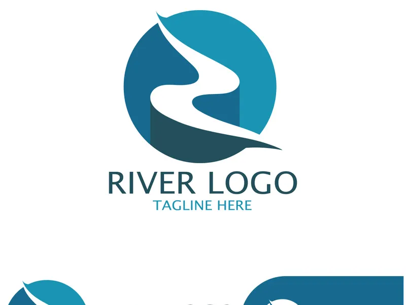 River Logo vector icon illustration design template