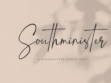 Southminister - Handwritten Script Font preview picture