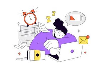 10 Work Burnout Illustration