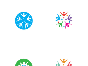 people community logo design with creative idea. preview picture