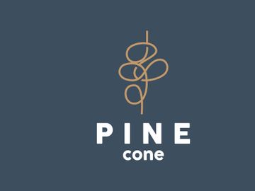 Pine Cone Logo, Elegant Luxury Pine Simple Design preview picture
