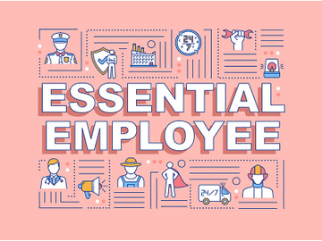 Essential employee word concepts banner preview picture