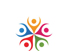 Community people logo network and social icon design template