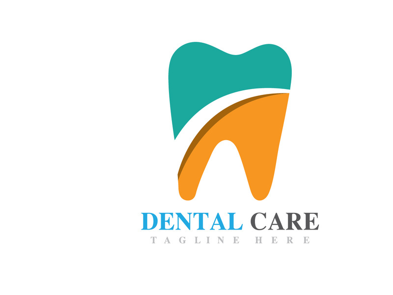 Dental care logo vector icon design