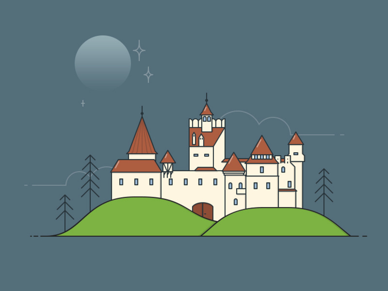 Transylvanian Castle Illustration