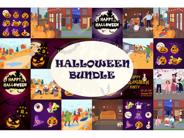 Halloween illustration bundle preview picture