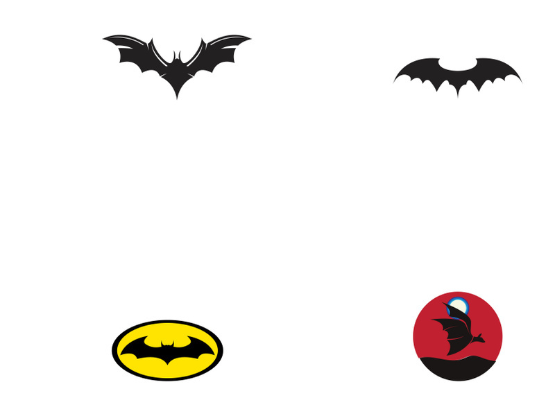 Bat silhouette logo.
