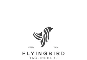 Abstract Flying Bird logo design template Wing illustration