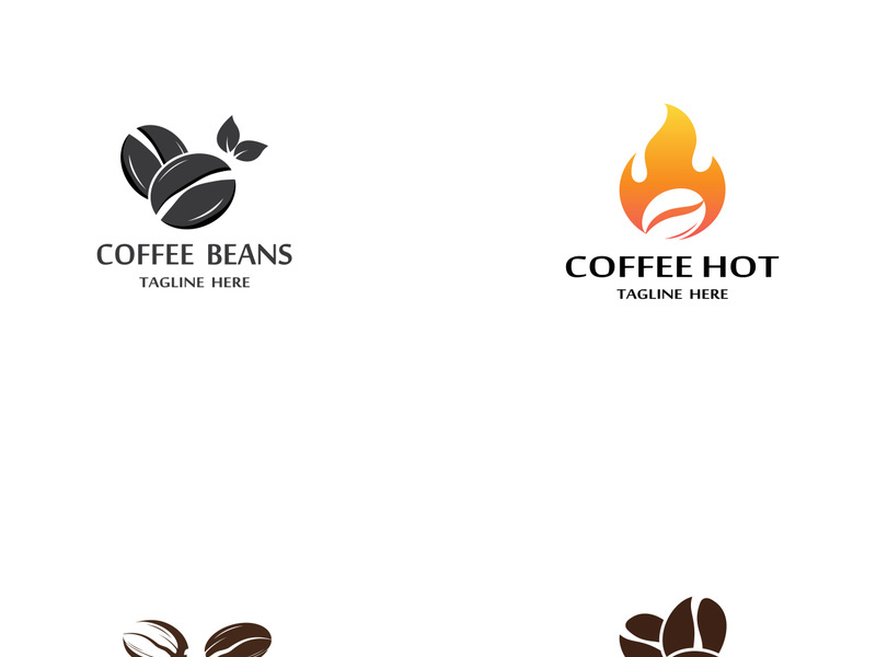 Premium coffee bean logo design.